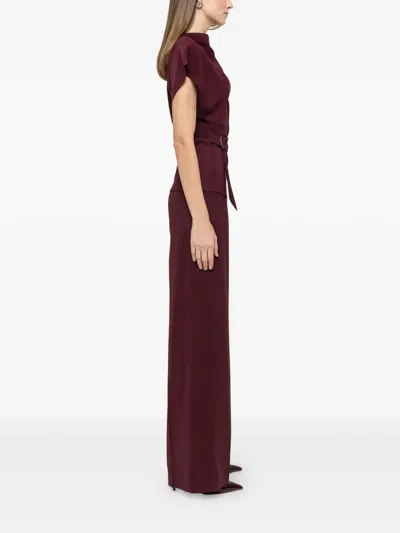 Nissa Draped Top In Burgundy