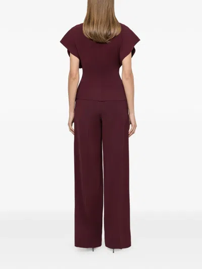 Nissa Draped Top In Burgundy