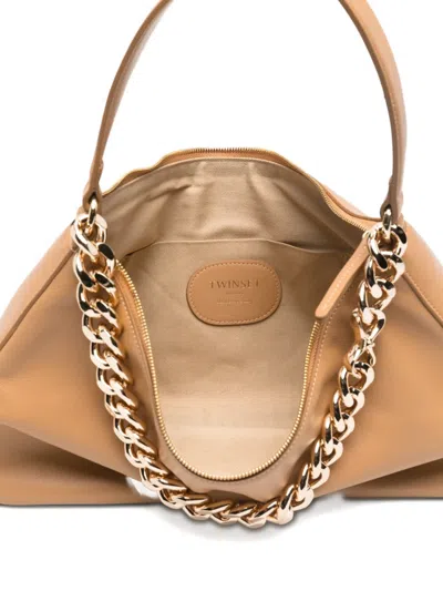 Twinset Medium Liliane Shoulder Bag In Neutral