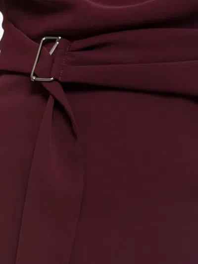 Nissa Draped Top In Burgundy