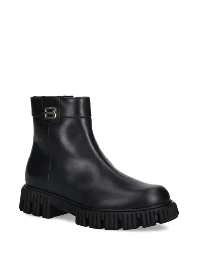 Baldinini Lug-sole Ankle Boots In Black