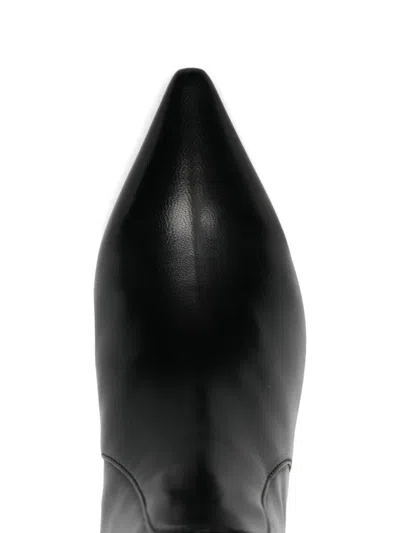 Stuart Weitzman Naomi Point-toe Boots In Black
