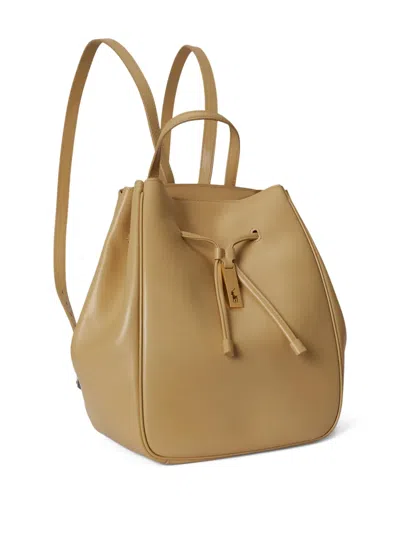 Polo Ralph Lauren Drawstring Top Handle Backpack In Brown