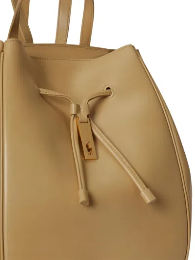 Polo Ralph Lauren Drawstring Top Handle Backpack In Brown