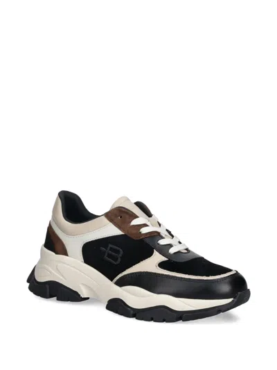 Baldinini Lace-up Panelled Sneakers In Multi