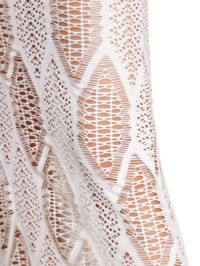 Amir Slama Openwork Sleeveless Maxi Beach Dress In White
