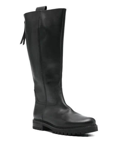 Gabor Leather Boots In Black