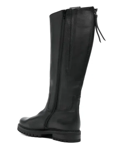 Gabor Leather Boots In Black