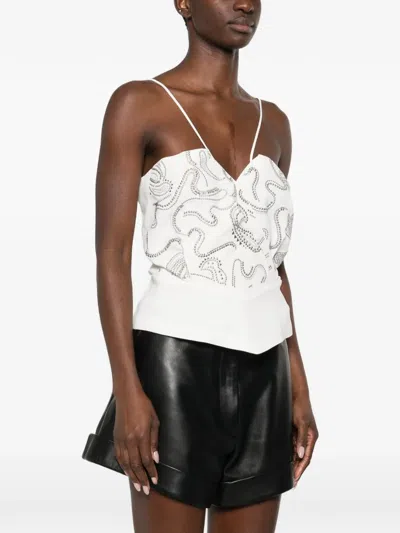 Iro Olympe Embellished Top In White