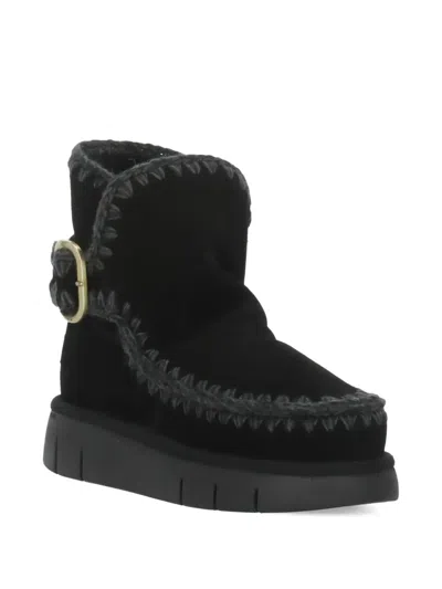 Mou Buckle-strap Boots In Black