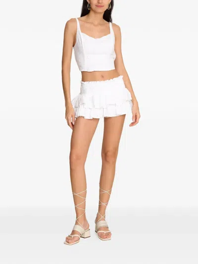 Amir Slama Open-back Embroidery Blouse In White