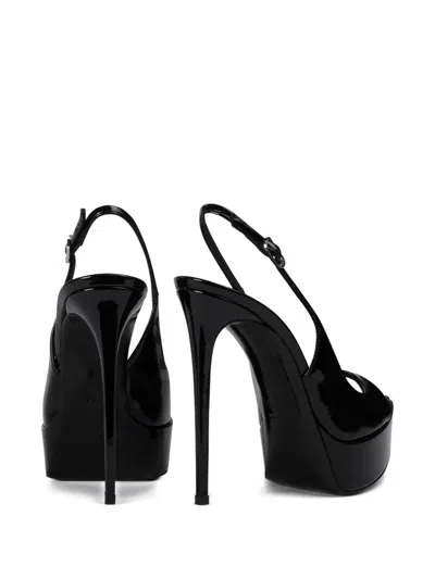 Le Silla Peep-toe Slingback Pumps In Black