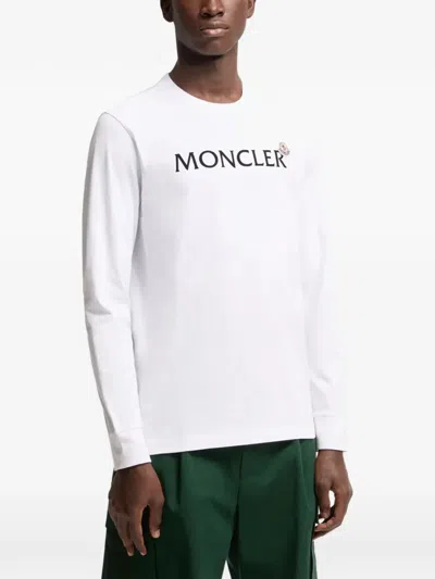 Moncler Logo-print Sweatshirt In White