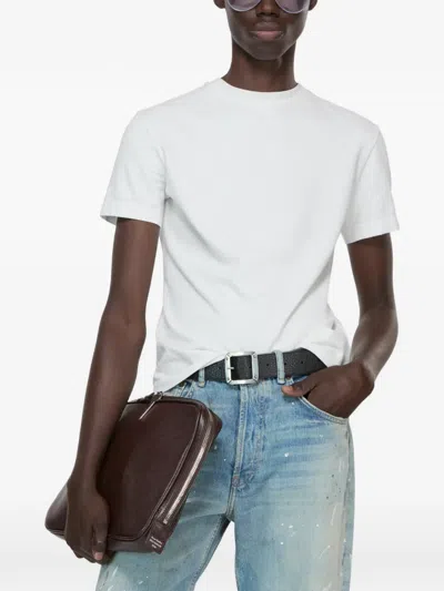 Acne Studios Logo-plaque T-shirt In White