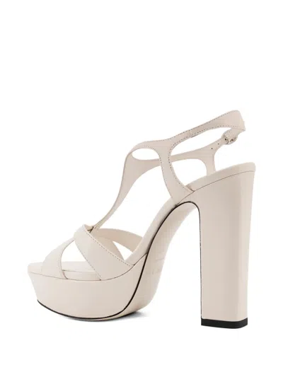 Jimmy Choo T-strap Platform Pumps In Neutral