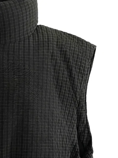 Moustache Grid-pattern Quilted Gilet In Black