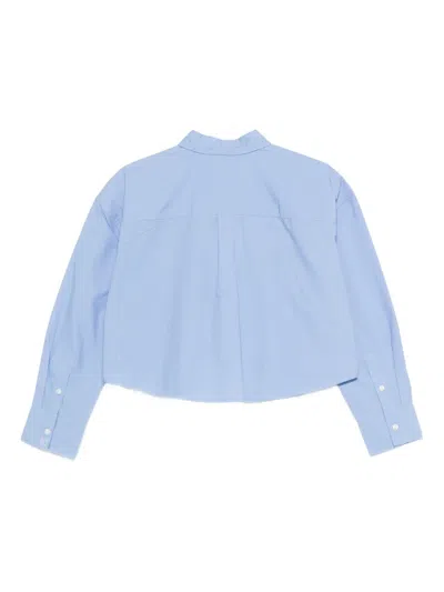 Calvin Klein Buttoned Top In Blue