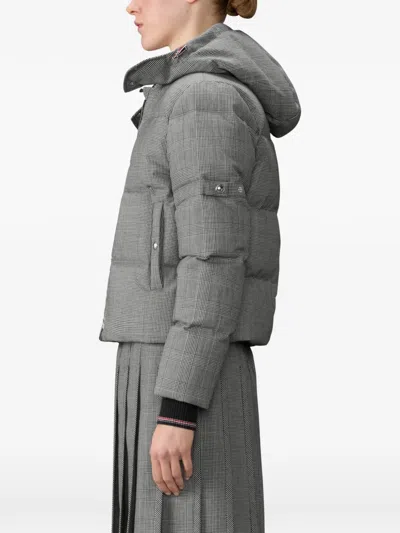 Thom Browne Patterned Hooded Jacket In Brown