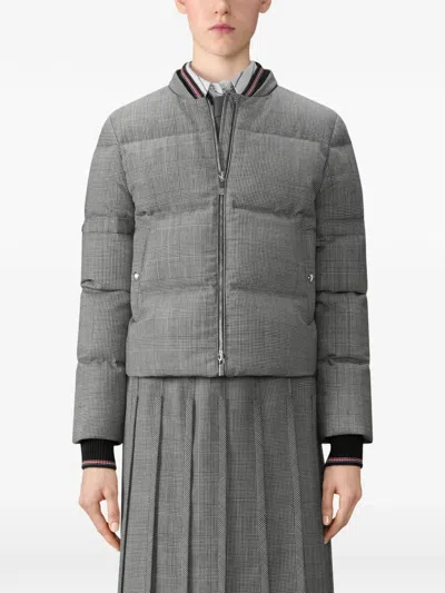 Thom Browne Patterned Hooded Jacket In Brown