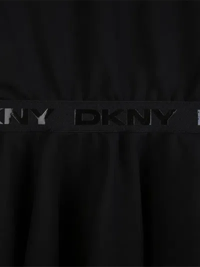 Dkny Mesh-panel A-line Dress In Black