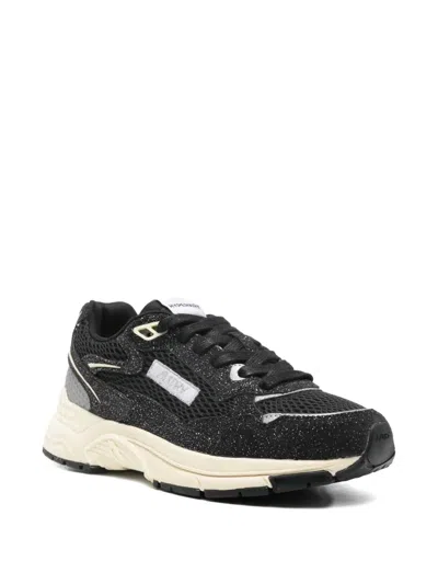 Autry Hyperway Sneakers In Mesh And Suede In Black
