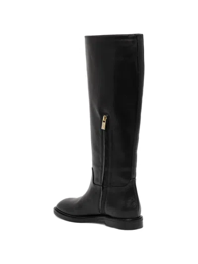 Baldinini Leather Knee-high Boots In Black