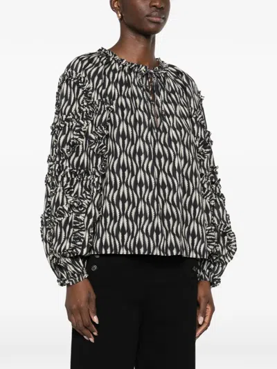 Ulla Johnson Azrou Blouse In Black
