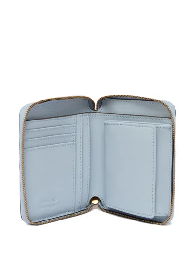 Pinko Logo Zip Wallet In Blue