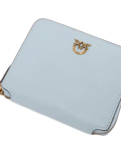 Pinko Logo Zip Wallet In Blue