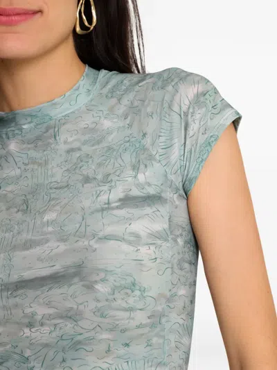 Amir Slama Printed T-shirt In Green