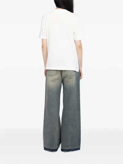 Zadig & Voltaire Boo Flocked Rhinestone T-shirt In White