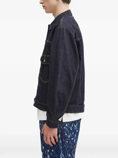 Wacko Maria Collared Flap-pocket Jacket In Blue