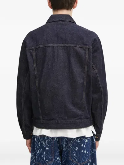 Wacko Maria Collared Flap-pocket Jacket In Blue