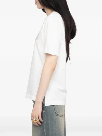 Zadig & Voltaire Boo Flocked Rhinestone T-shirt In White