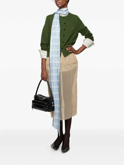 Acne Studios Buttoned Cardigan In Green