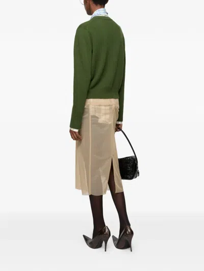 Acne Studios Buttoned Cardigan In Green