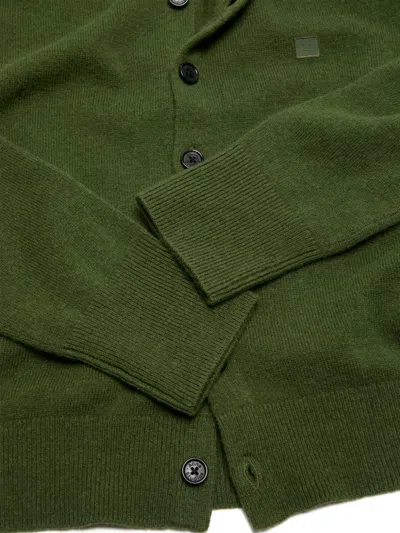 Acne Studios Buttoned Cardigan In Green
