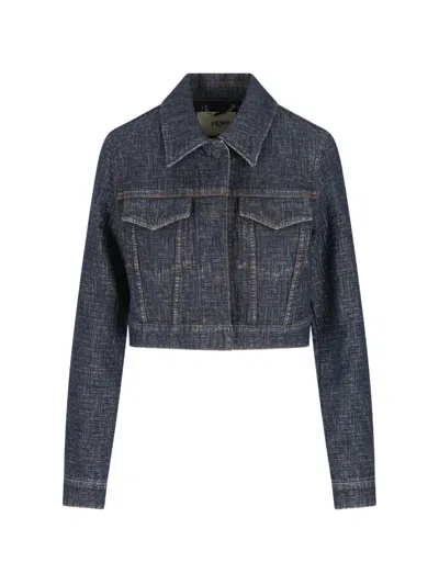 Fendi Brunello Cucinelli Striped Cotton T-shirt In Blue