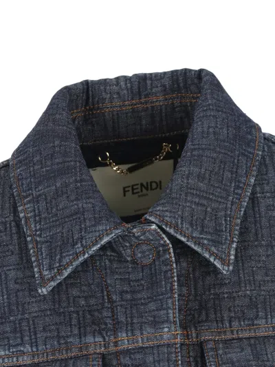 Fendi Brunello Cucinelli Striped Cotton T-shirt In Blue