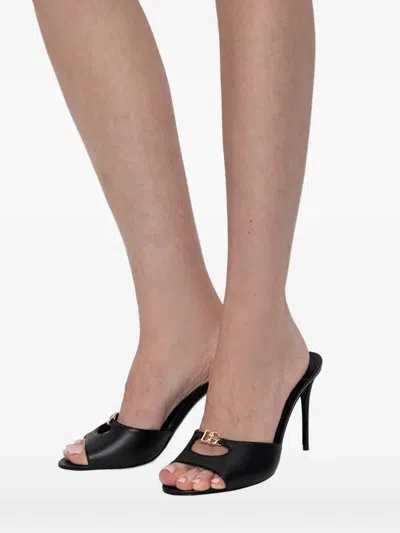 Dolce & Gabbana Cutout Logo Mules In Multi