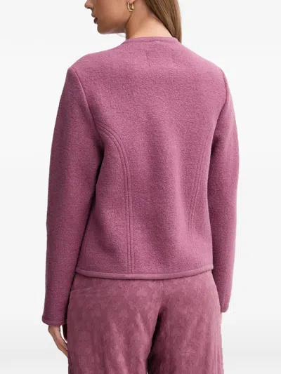 Hoss Intropia Heart-embellished Button-down Jacket In Purple