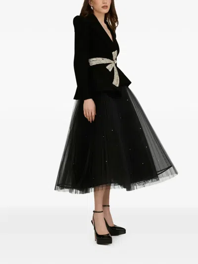 Araftu Bow-embellished Suit In Black