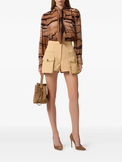 Elisabetta Franchi Cargo-pocket Shorts In Neutral