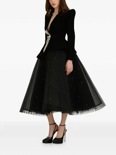 Araftu Bow-embellished Suit In Black