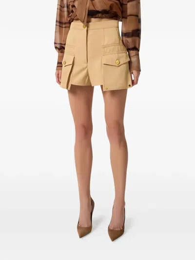 Elisabetta Franchi Cargo-pocket Shorts In Neutral