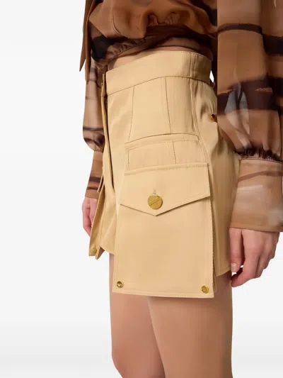 Elisabetta Franchi Cargo-pocket Shorts In Neutral