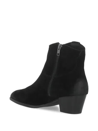 Ash Side-zip Heeled Boots In Black