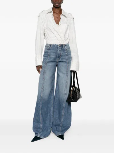 Sportmax Multi-pocket Jeans In Blue