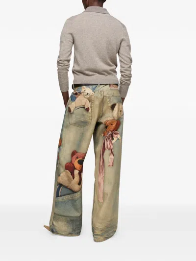 Acne Studios Ribbed Cuffs And Hem Yak Wool Cardigan In Brown