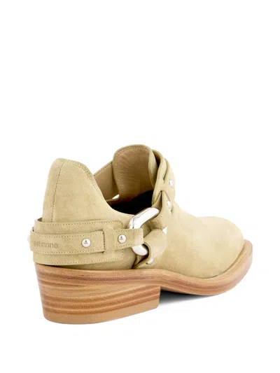 Rabanne Xl Link Biker Ankle Boots In Neutral